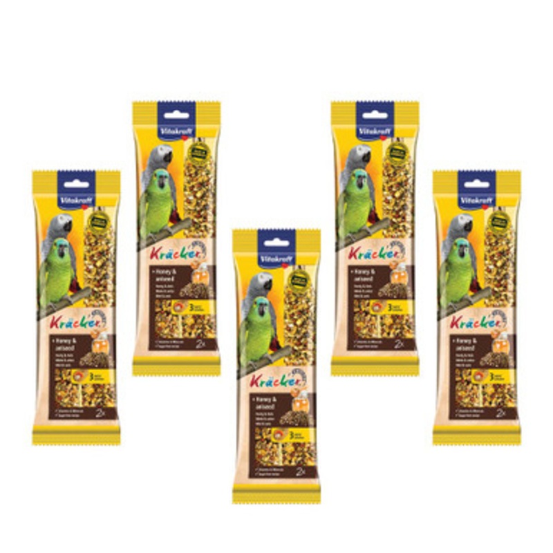 Vitakraft Parrot Treat Sticks Honey and Aniseed Case of 5