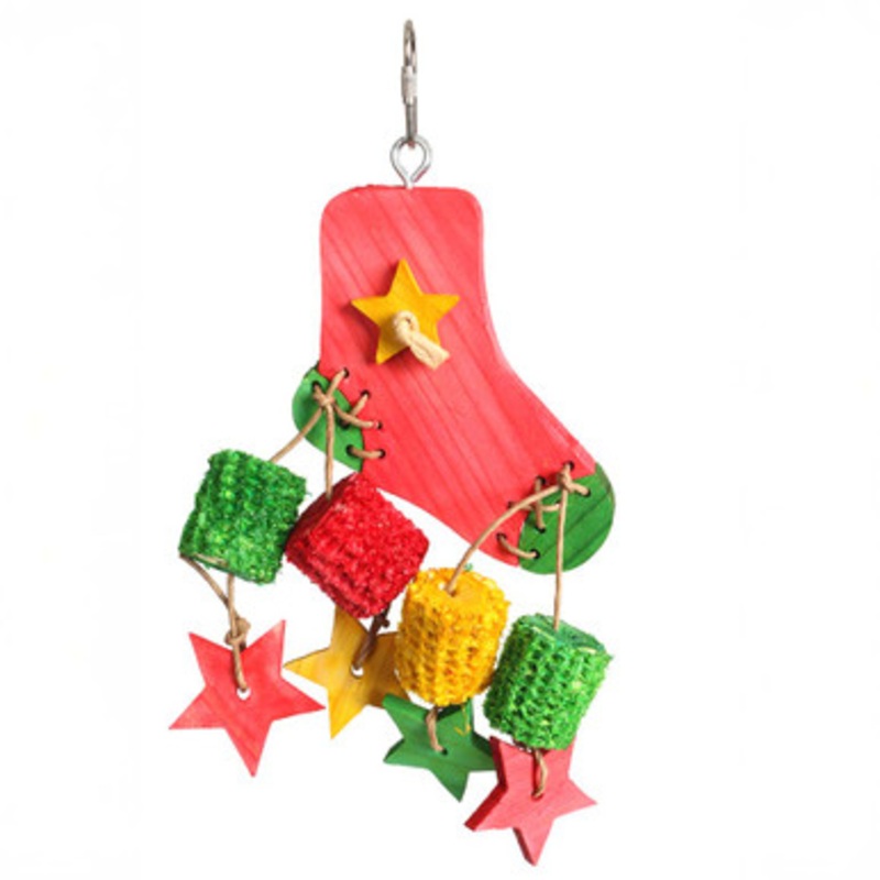 Christmas Stocking Chewable Parrot Toy