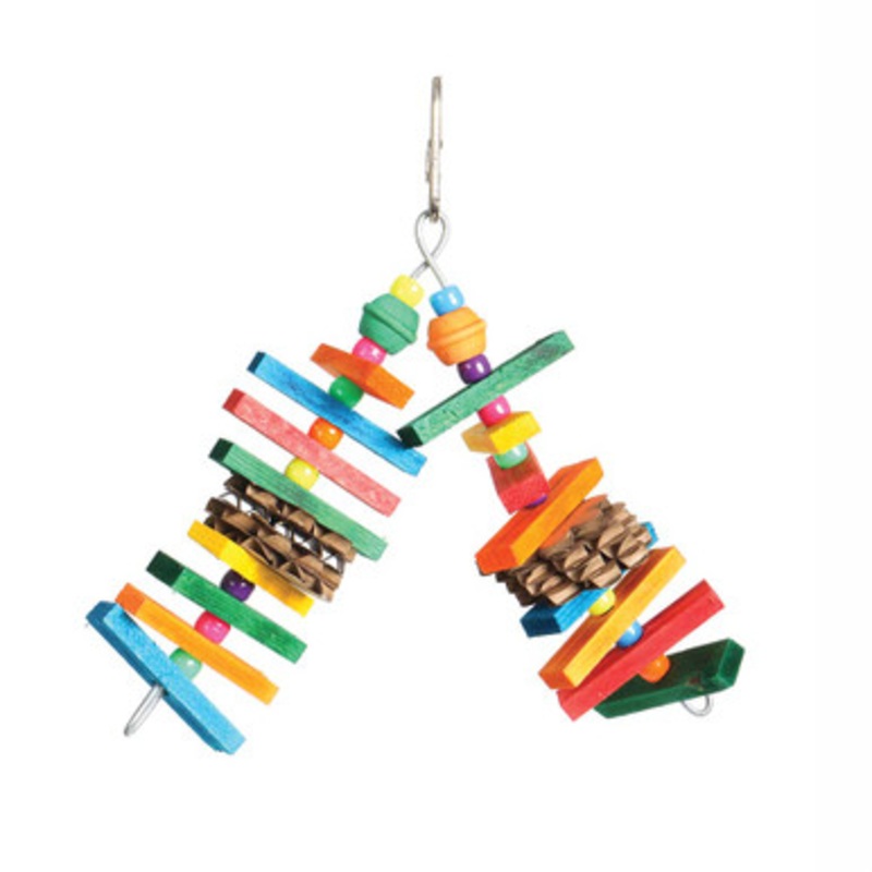 Flip Flap Rainbow Arch Chewable Parrot Toy