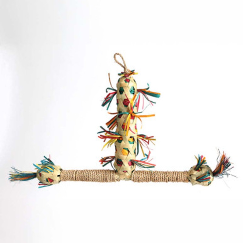 Foraging T Perch Natural Parrot Toy Medium
