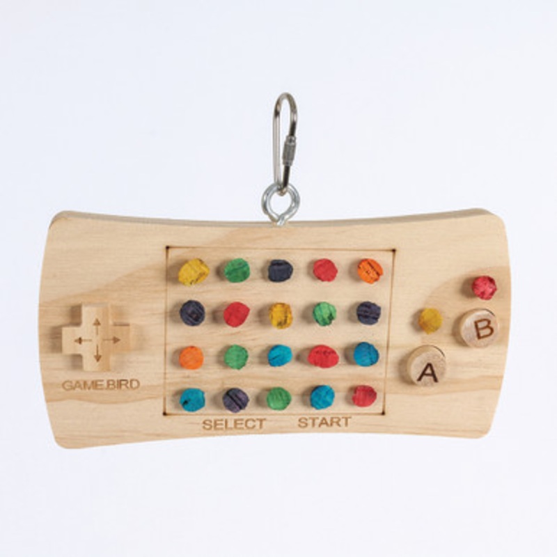 Game Pad Controller Wood and Cork Parrot Toy
