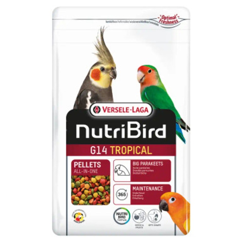 NutriBird G14 Tropical Pellets Lovebird and Cockatiel Food 1kg