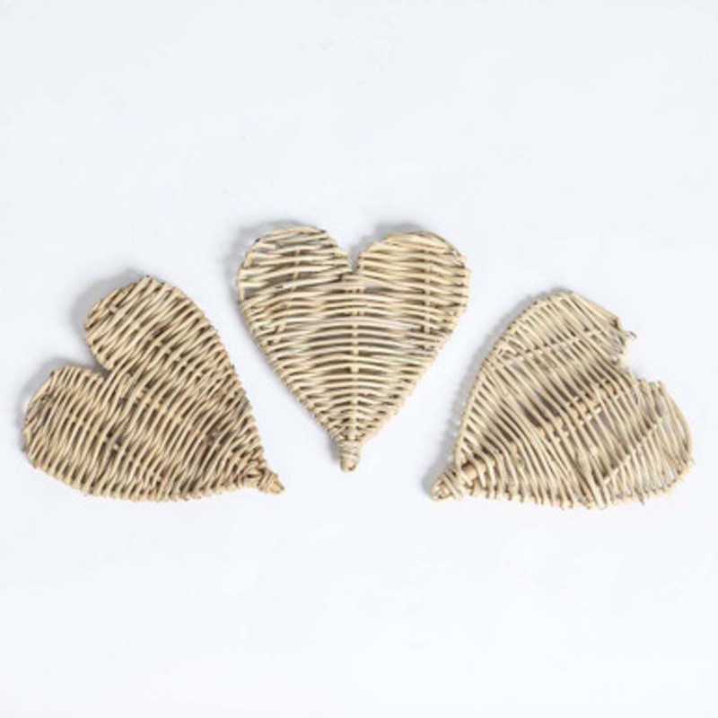 Pack of 3 Large Woven Vine Hearts Parrot Toy Making Parts
