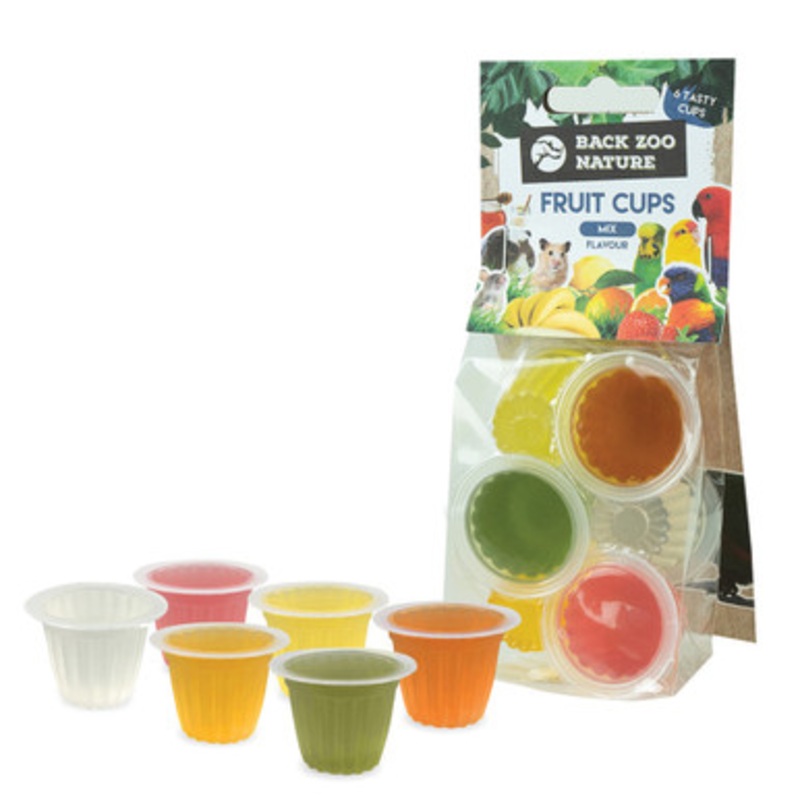 Pack of 6 Assorted Jelly Cup Parrot Treats