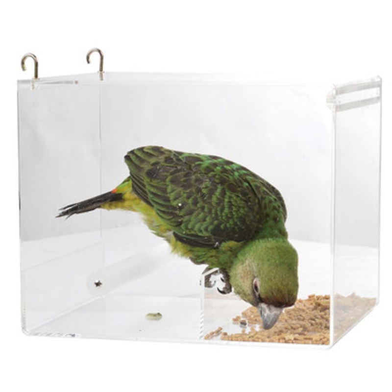 Parrot Food Mate – Acrylic Less Mess Feeder – Large