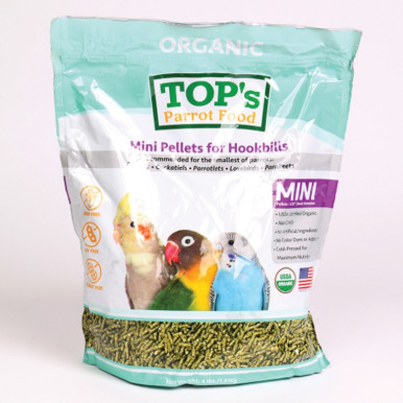 TOP’s Organic Parrot Food Mini Pellets 4lb