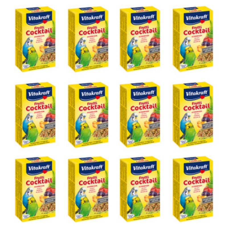 Vitakraft Frutti Cocktail Budgie Treat with Fruit 200g Case of 12