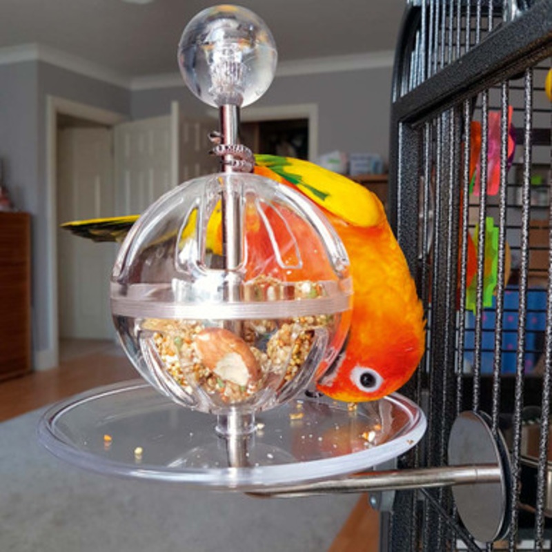 Buffet Ball with Cage Mount – Tough Foraging Parrot Toy