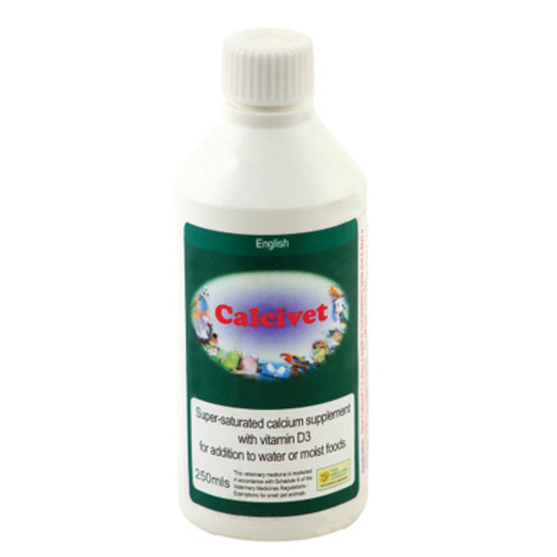 Calcivet 250ml Liquid Calcium and D3 Bird Supplement