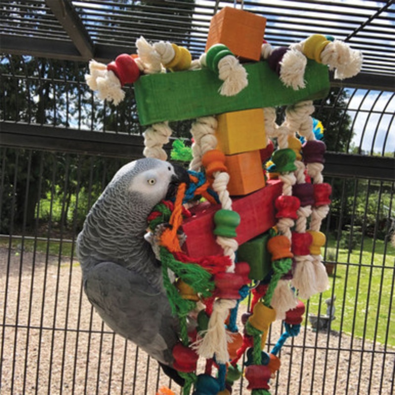 Chewtastic Wood & Rope Parrot Toy