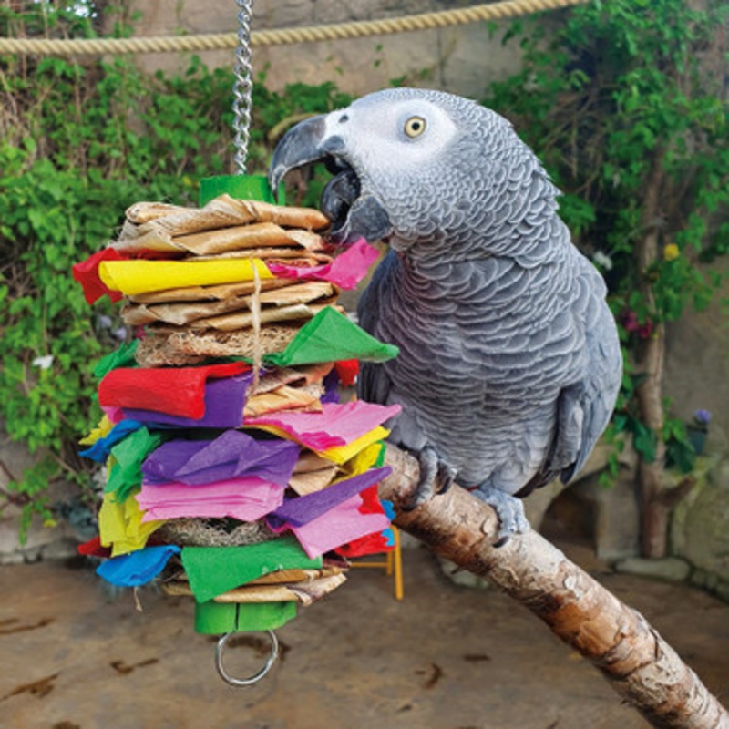 Colour Splash Chewable Parrot Toy – Medium