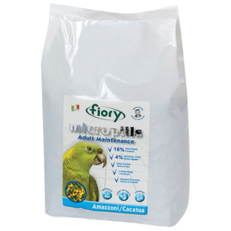 Fiory MicroPills Cold Pressed Pellets Amazon and Cockatoo Parrot Food 2.5kg