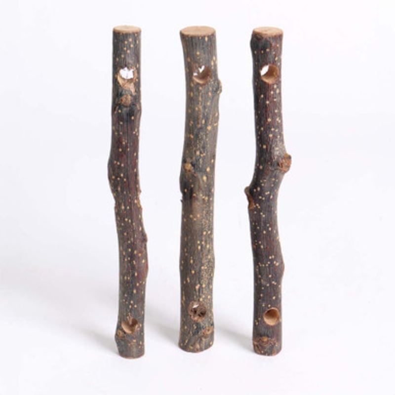 Hardwood Drilled Dowels Pack of 3 Parrot Toy Making Parts