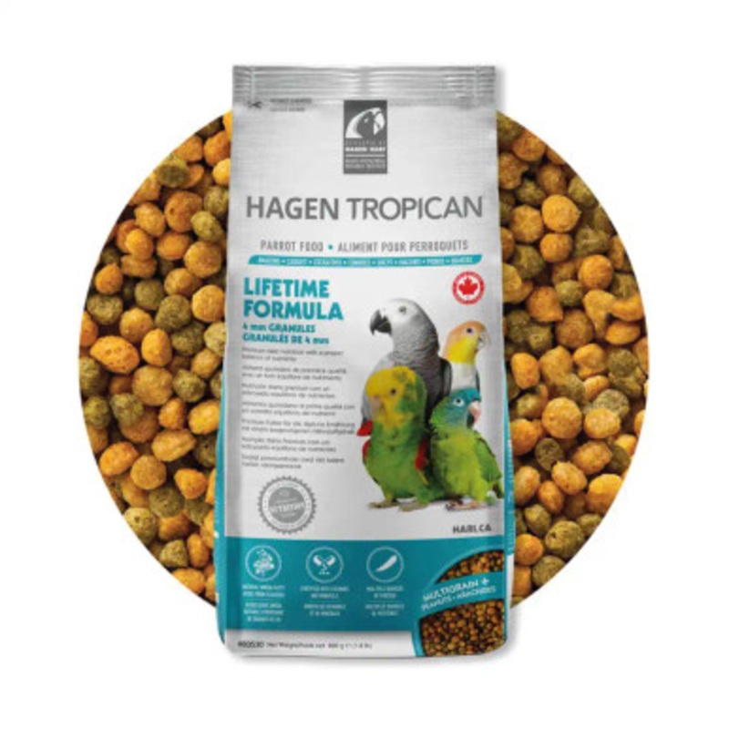 Hari Hagen Tropican Lifetime Formula 4mm Granules Parrot Food 820g