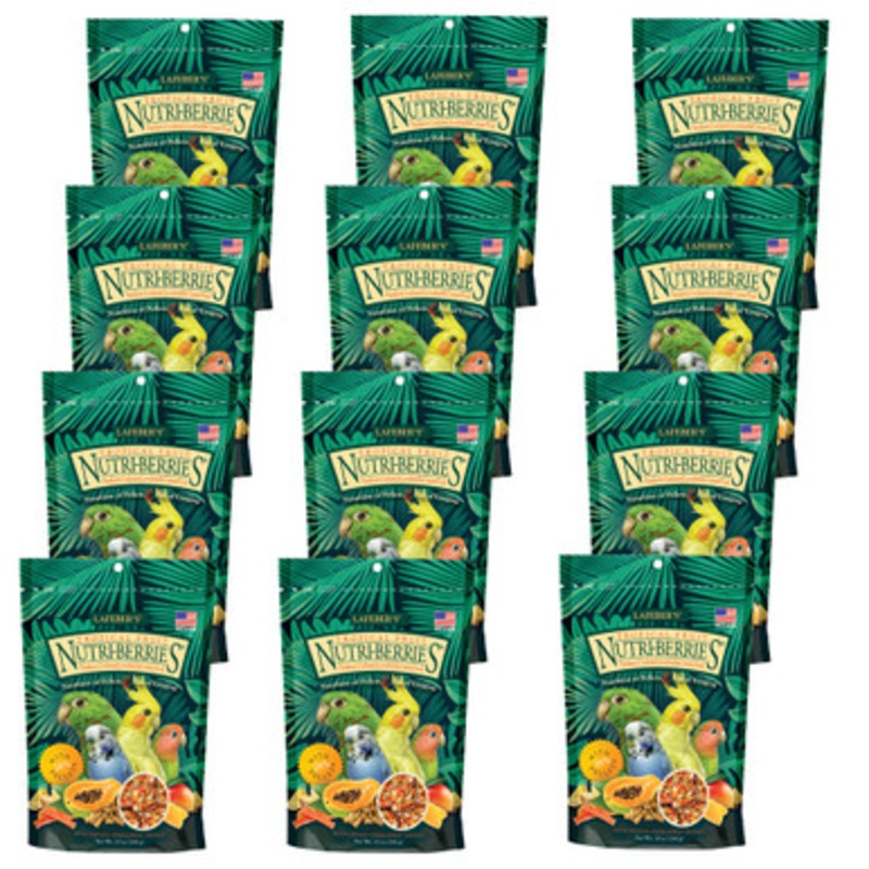 Lafeber NutriBerries Tropical Fruit 284g Complete Cockatiel and Budgie Food Case of 12