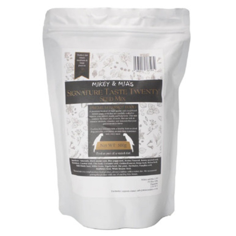 Mikey & Mia Signature Taste Twenty Seed Mix Parrot Food 500g