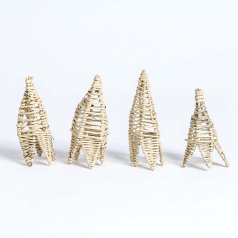 Pack of 4 Woven Vine Lillys Parrot Toy Making Parts
