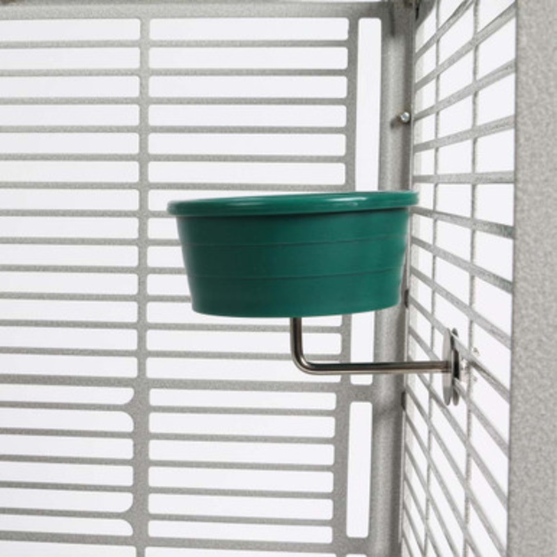 Parrot Feeding Bowl with Stainless Steel Holder Large