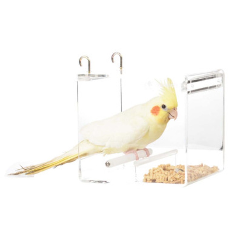Parrot Food Mate – Acrylic Less Mess Feeder – Small
