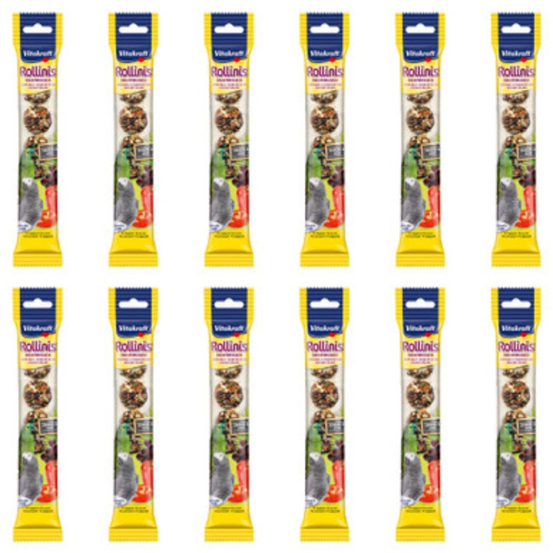 Vitakraft Rollinis 38g Bite Sized Parrot Treat Case of 12