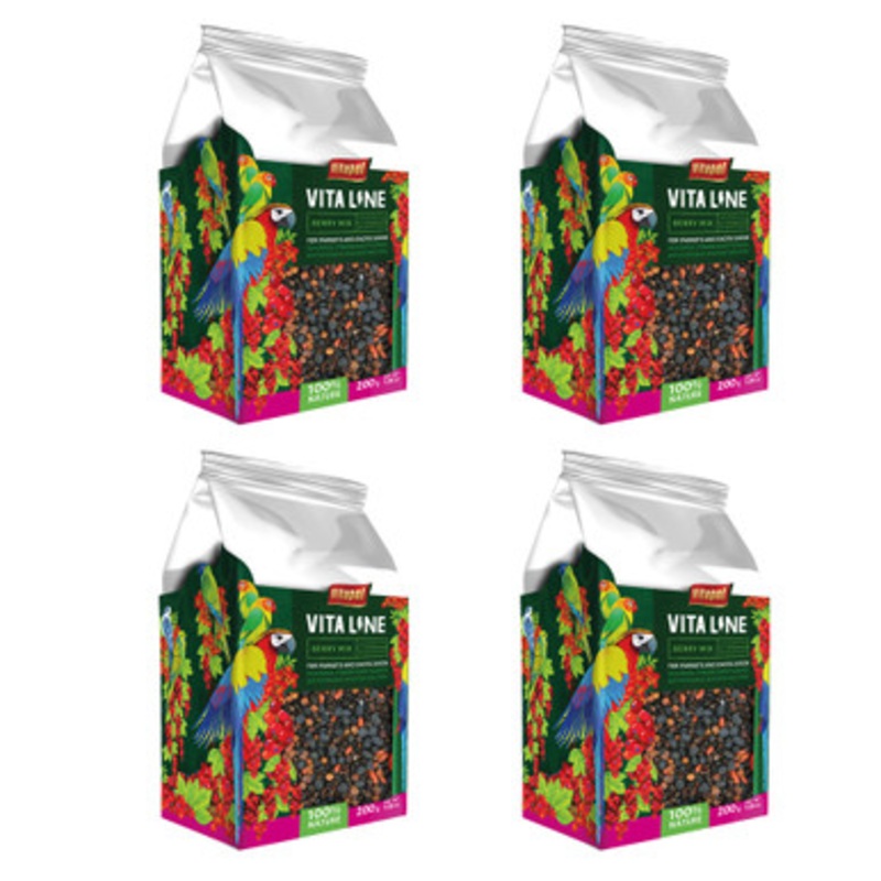 Vitapol Vita Line Berry Mix Parrot Treats 200g Case of 4
