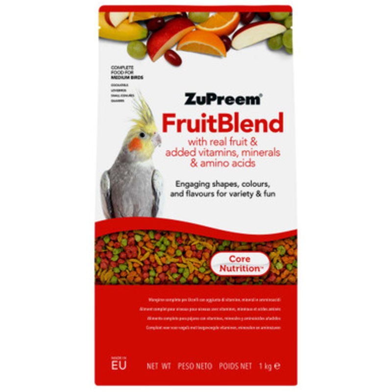 ZuPreem FruitBlend Complete Cockatiel Food 1kg