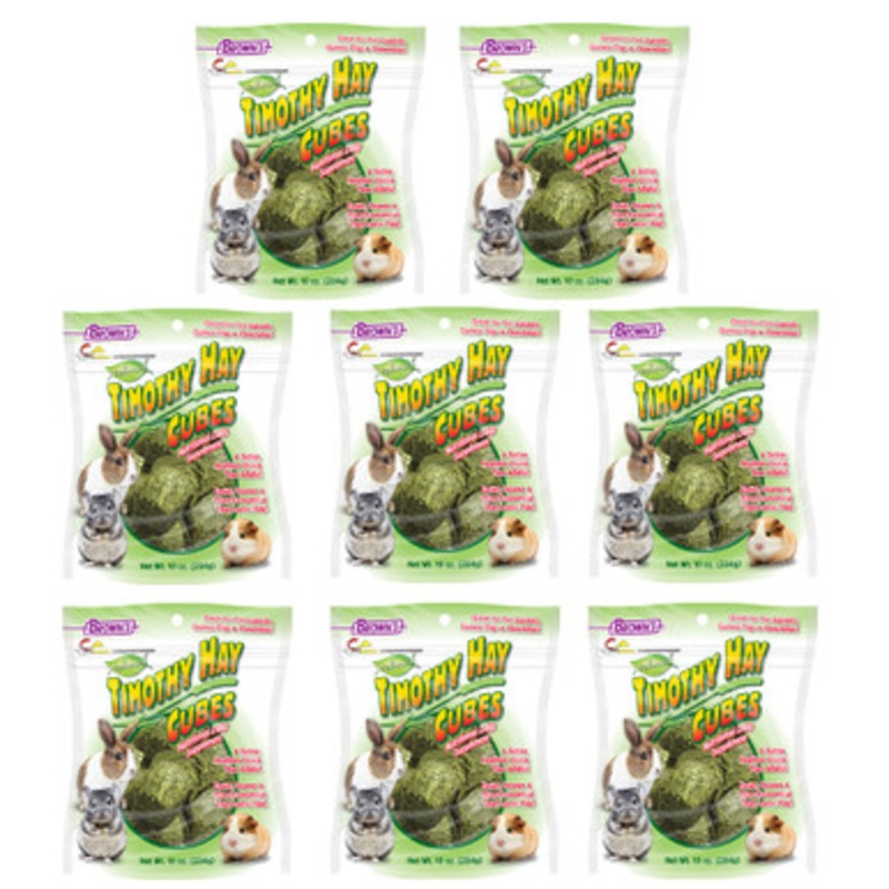 Brown`s Timothy Hay Cubes Nutritional Daily Supplement Small Animal Treat 284g Case of 8