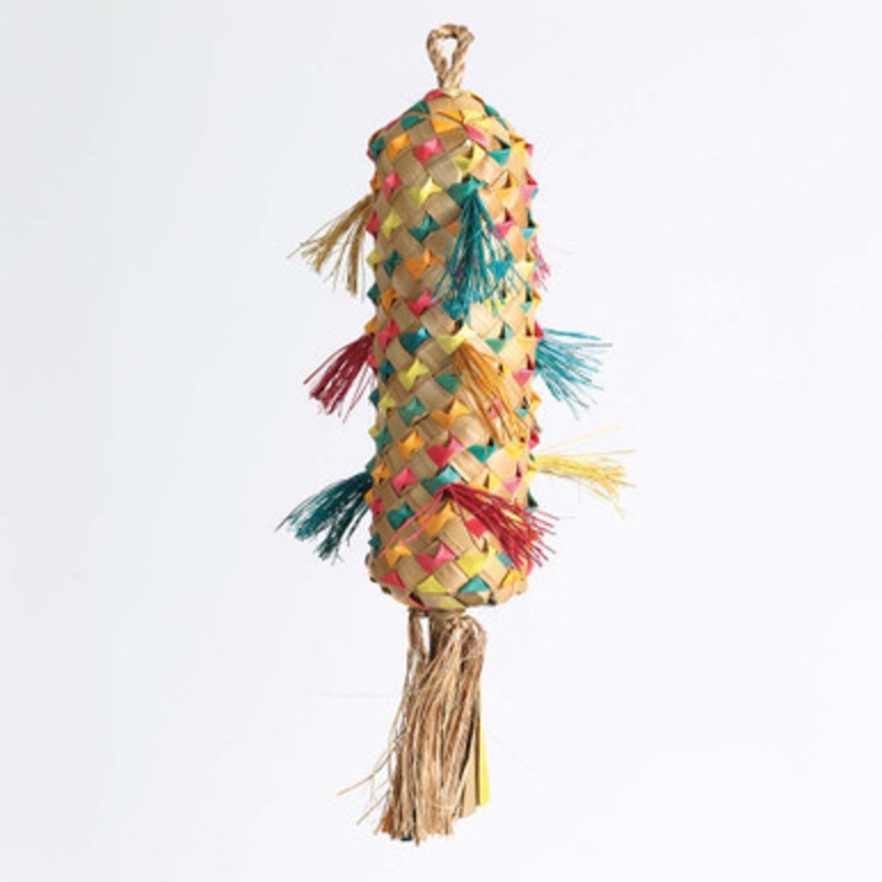 Coloured Pinata Spiked Palm Leaf Shredding Parrot Toy Large