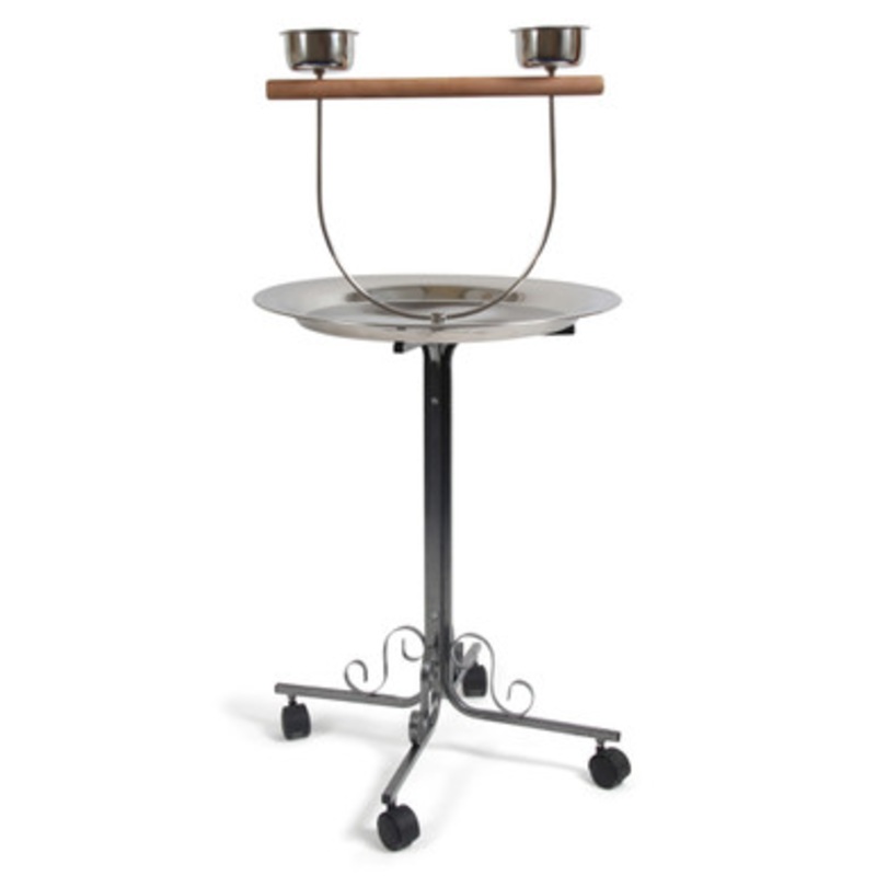 King’s Round Dish Parrot Play Stand Antique