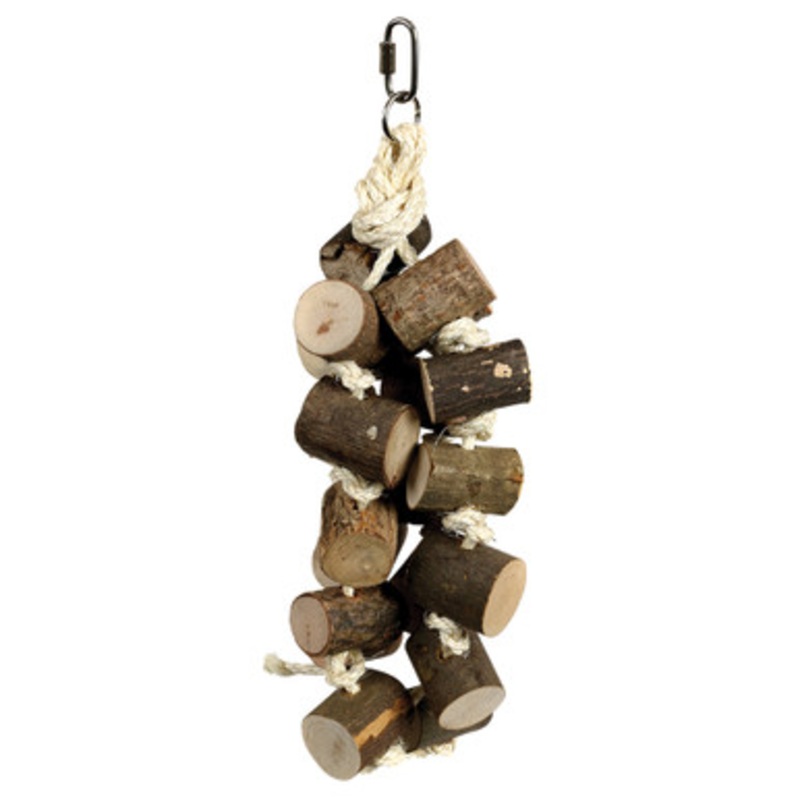 Naturals Wood & Rope Log Cluster Parrot Toy – Large