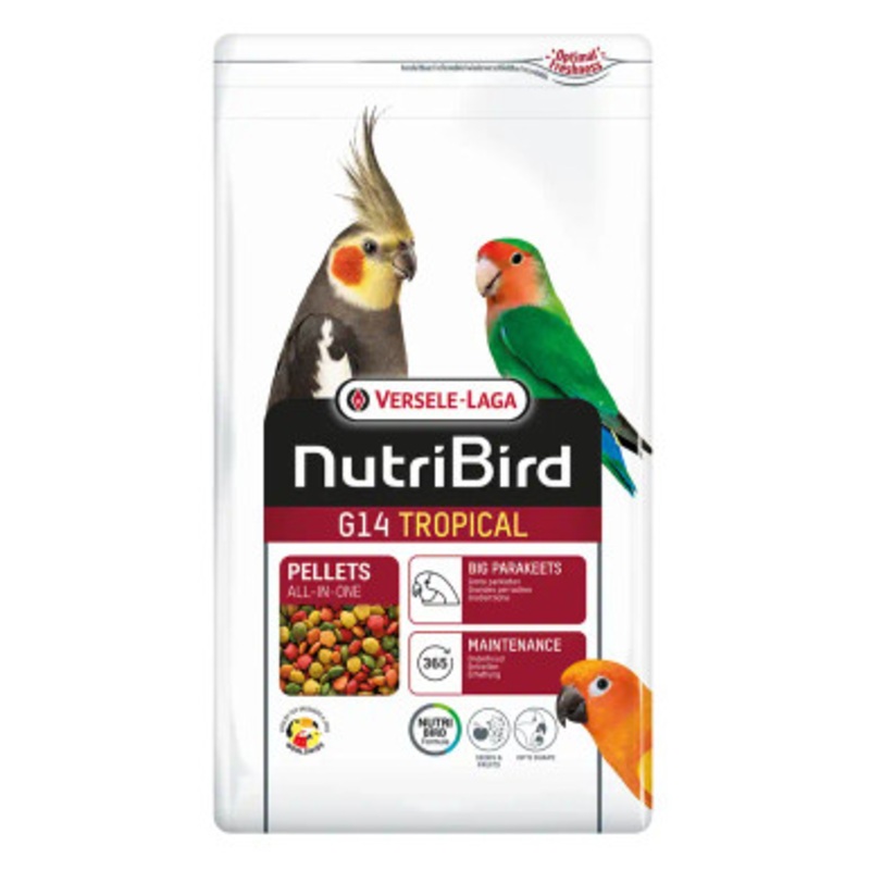 NutriBird G14 Tropical Pellets Lovebird and Cockatiel Food 3kg