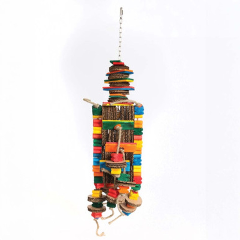 Oscar Wood and Cardboard Parrot Toy Medium