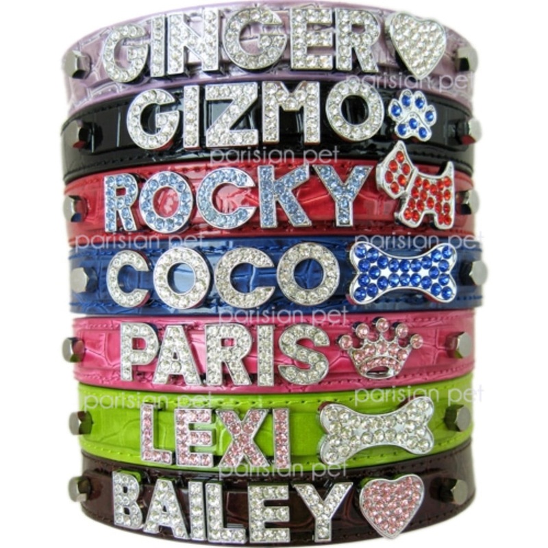 Parisian Pet Croc Collar|X-Small|Small|Medium|Large|X-Large|Blue|Black|Red|Purple|Pink