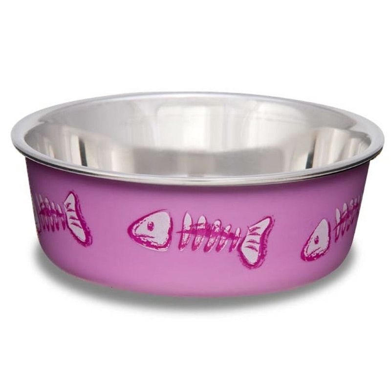 Loving Pets Bella Bowl Fish Skeleton Design – Xs Pink