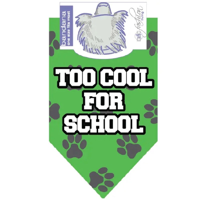 Dog Fashion Living Too Cool For School Bandana