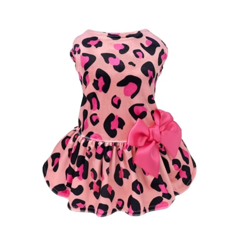 Fitwarm Bling Bling Galaxy Rose Red Leopard Dress