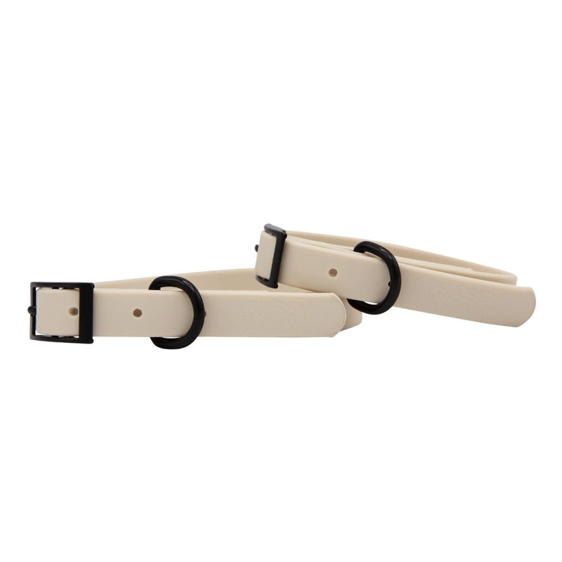 Sassy Woof Waterproof Collar – Beige