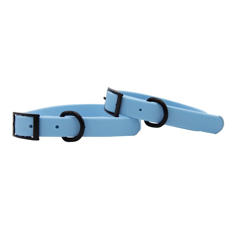 Sassy Woof Waterproof Collar – Blue