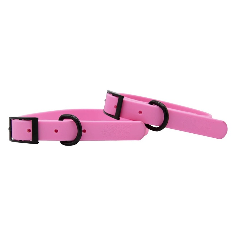 Sassy Woof Waterproof Collar – Pink