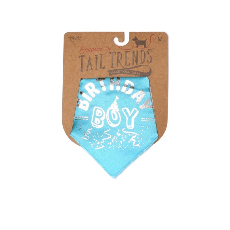 Tail Trends Light Blue Birthday Boy Bandana