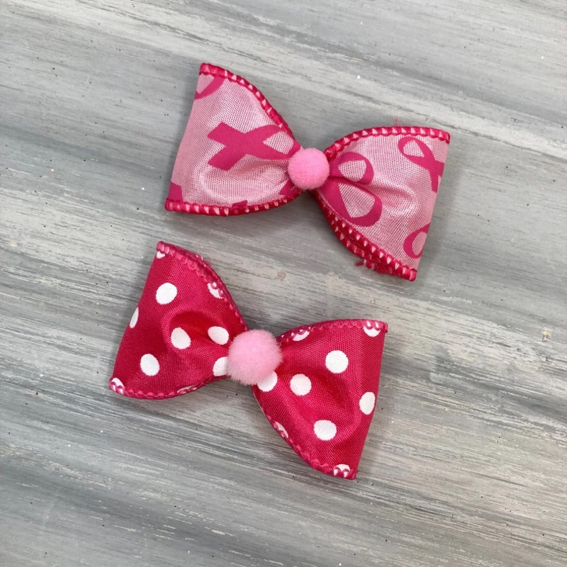 Bardel Bows Hot Pink Breast Cancer Awareness Classic Medium Bows