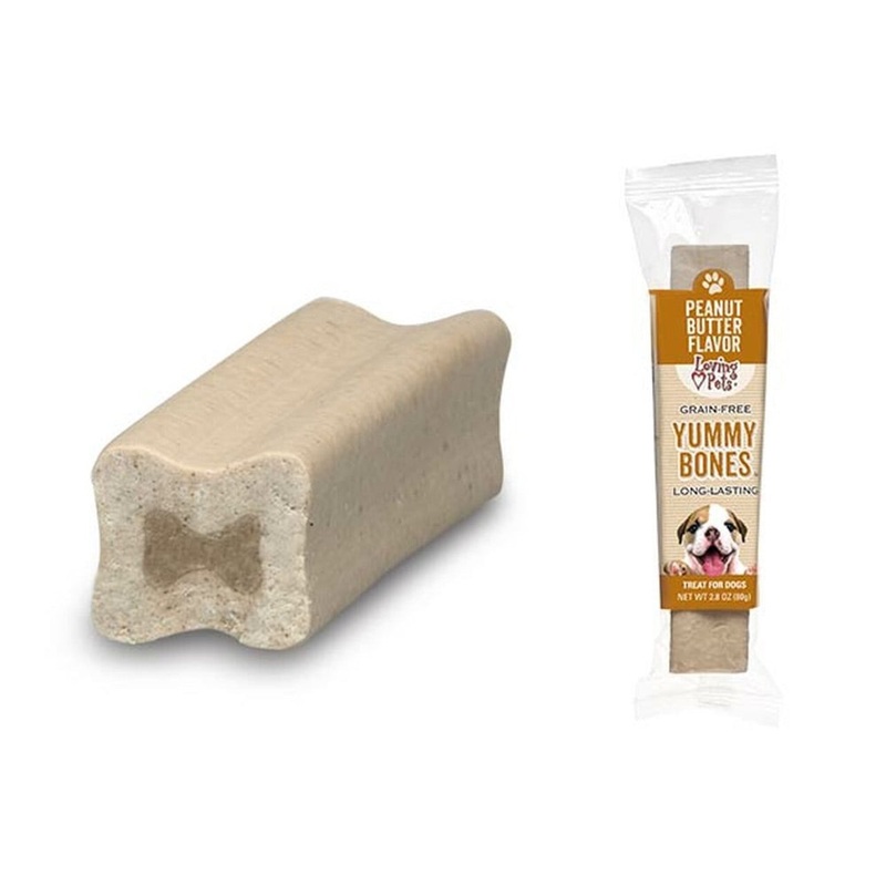 *BUY ONE GET ONE FREE* Loving Pets Yummy Bones Singles – Peanut Butter Flavor -Expiring End of July,2025