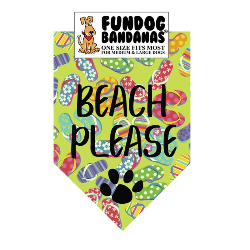Fundog Beach Please Bandana|Miniature|Medium/Large