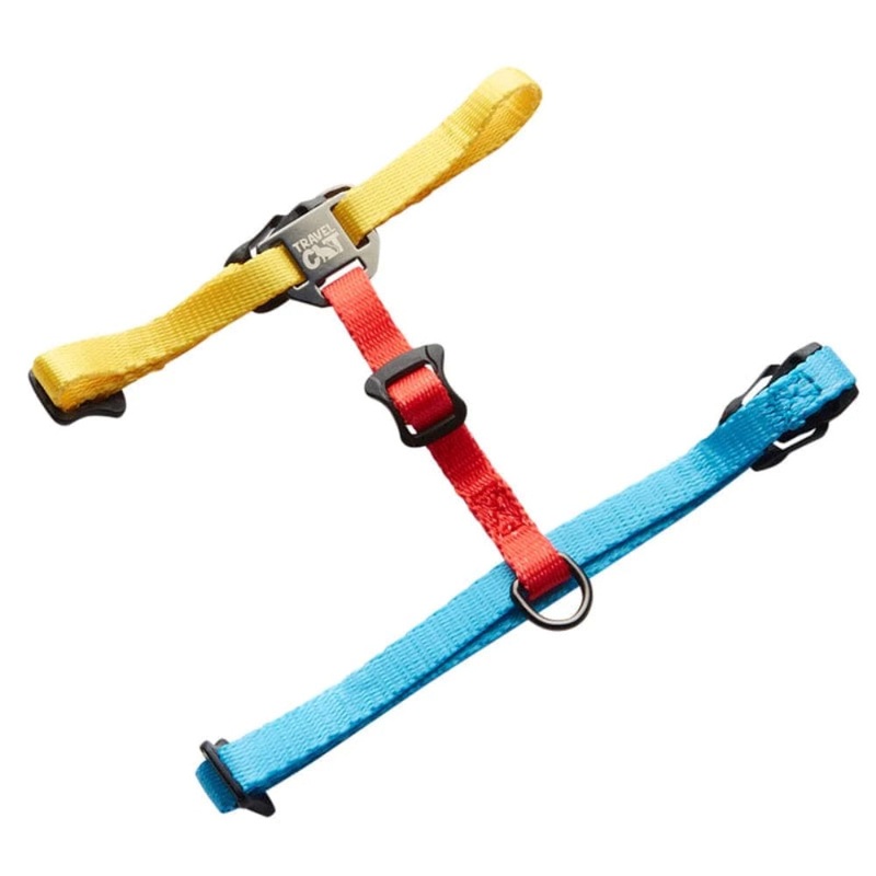 Travel Cat The Day Tripper Perfect Adjustable H-Style Cat Harness & Bungee Leash Set