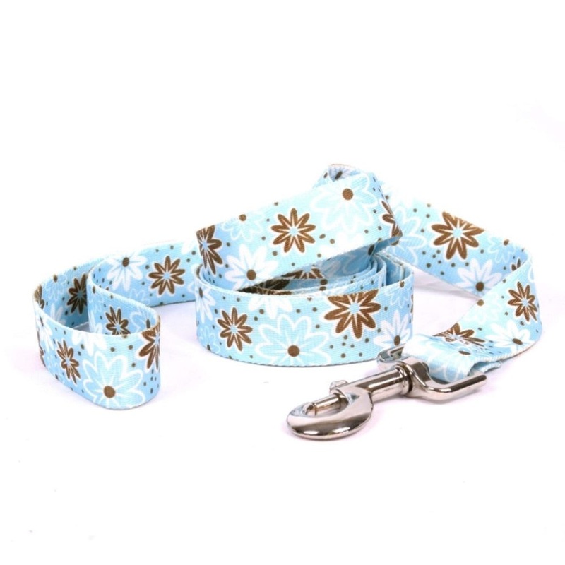 Yellow Dog Design DAISY CHAIN BLUE DOG LEASH