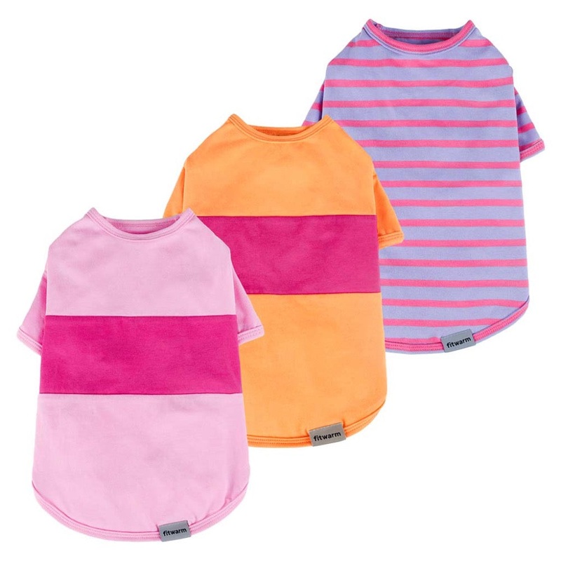 Fitwarm COLOR BLOCK SHIRTS|X-Small|Small|Medium|Large|X-Large|XX-Large|Orange & Pink Block Shirt|Light Pink & Dark Pink Block Shirt|Pink & Purple Stripe Shirt