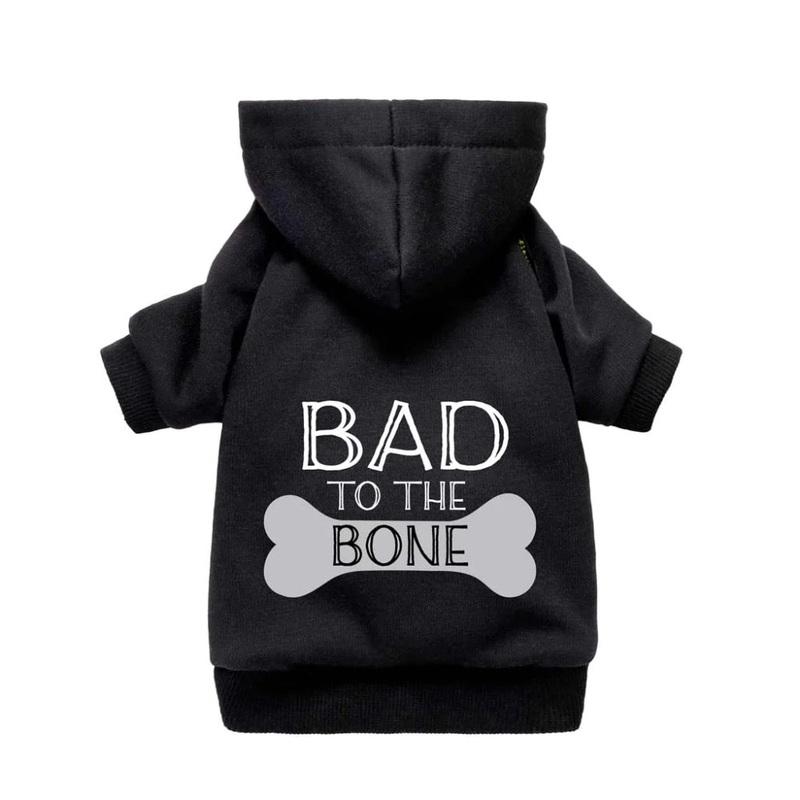 Fitwarm FUNNY BAD TO THE BONE DOG HOODIE