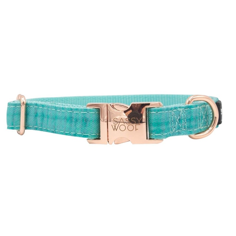 Sassy Woof Wag Your Teal Collar
