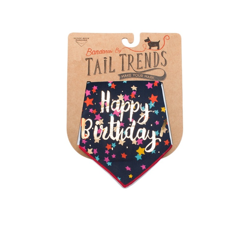 Tail Trends Stars HAPPY BIRTHDAY DOG BANDANA