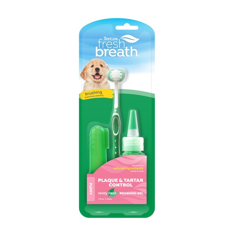 TROPICLEAN FRESH BREATH ORAL CARE KIT FOR PUPPIES